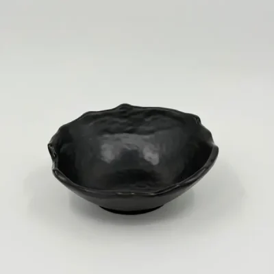ظرف سرو كنگره دار ملامين وارداتی رنگ مشکی