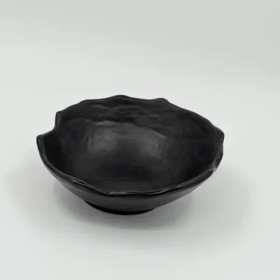 پياله سرو كنكره دار ملامين وارداتی رنگ مشکی کد m7125