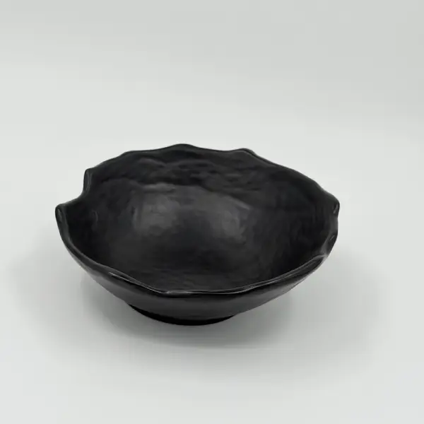 پياله سرو كنكره دار ملامين وارداتی رنگ مشکی کد m7125