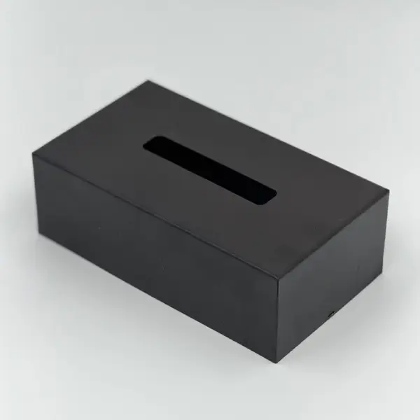 جای دستمال کاغذی مستطیل بزرگ فلزی رنگ مشکی 