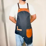 اپرون پارچه ای کتان و چرم